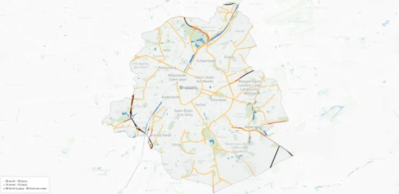 carte de la ville 30 à Bruxelles