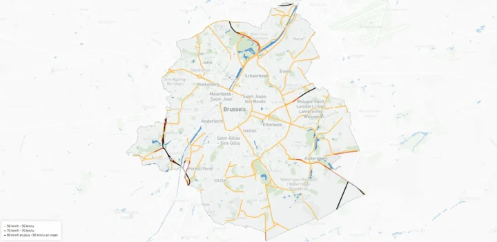 carte de la ville 30 à Bruxelles