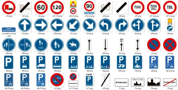 signaux routiers