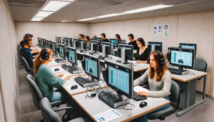 salle d'examen pour le permis de théorie