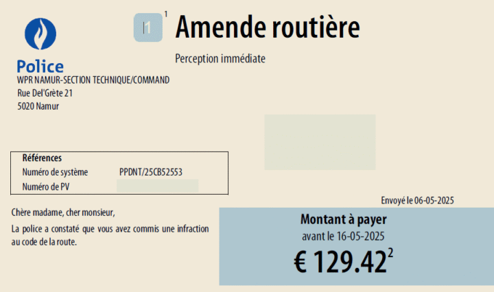 amende routière