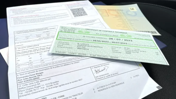 documents à bord du véhicule