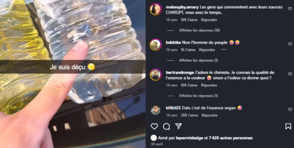 capture Instagram, qualité du carburant