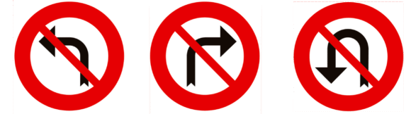 signaux d'interdiction barrés