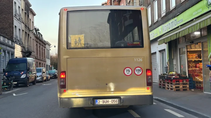 plaques de vitesse sur car scolaire