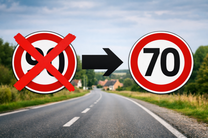 réduction de vitesse en Wallonie